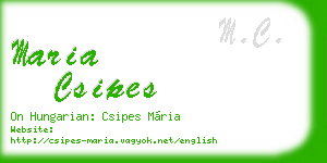 maria csipes business card