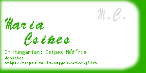 maria csipes business card